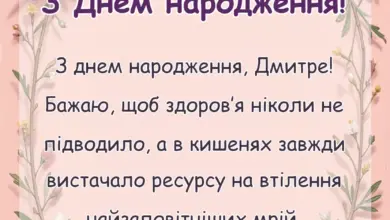 унікальна листівка - привітання з днем народження дмитру
