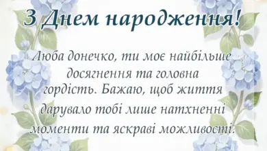 унікальна листівка - привітання з днем народження донечці