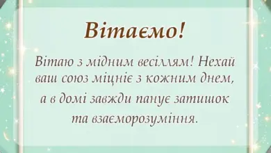 святкова картинка: привітання з мідним весіллям