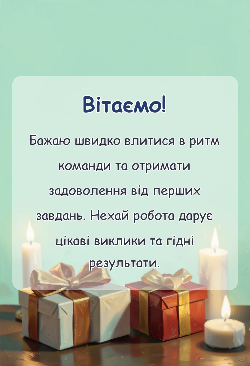 красива листівка: привітання з першим робочим днем в прозі
