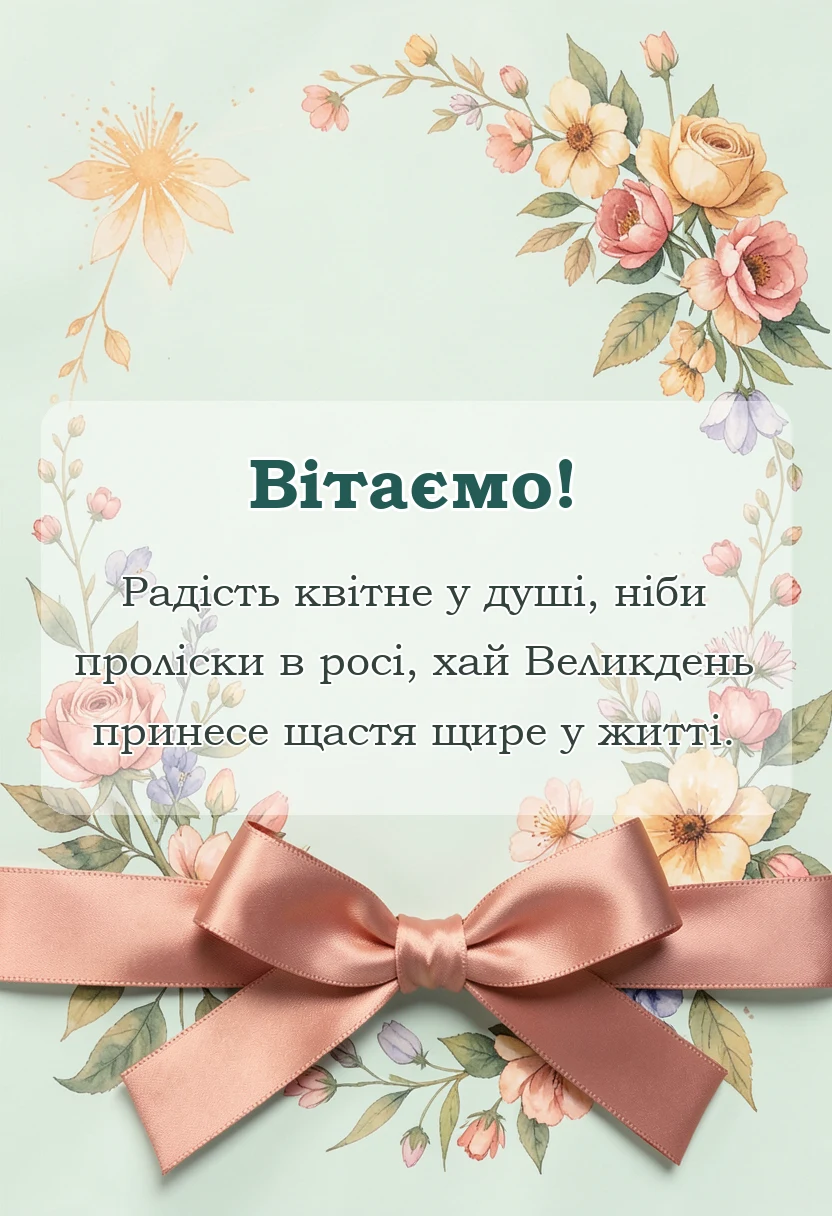 унікальна листівка - листівки з великоднем