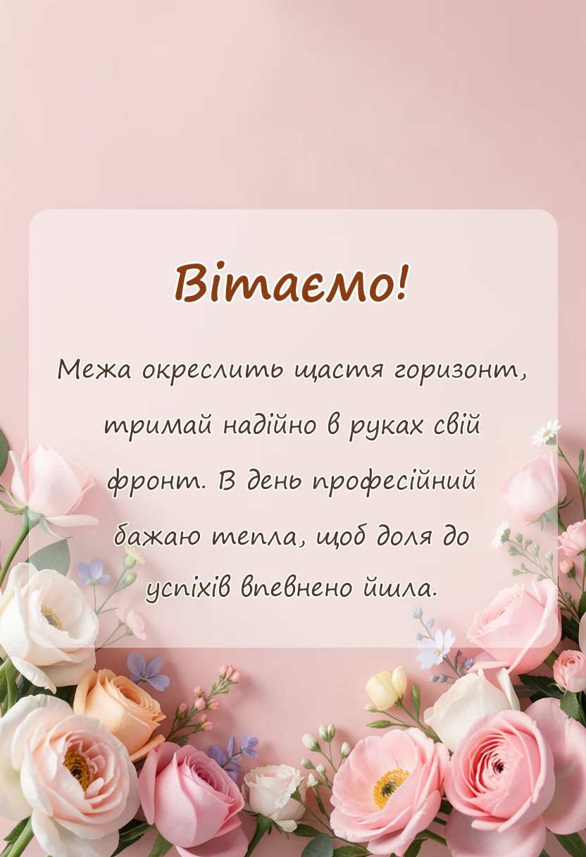 унікальна листівка - день землевпорядника вітання