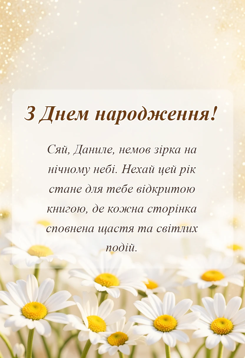 листівка з побажанням - картинки з днем народження данилу