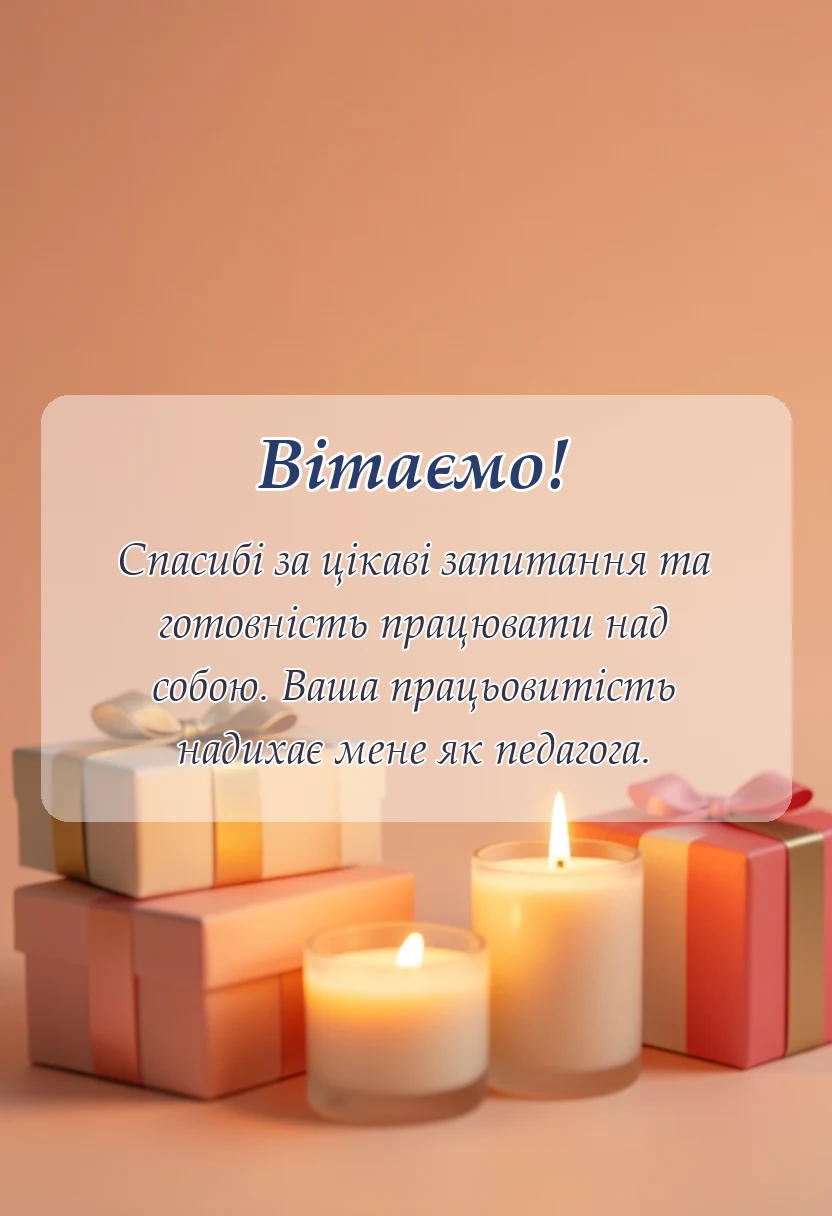 унікальна листівка - слова подяки учням за навчання