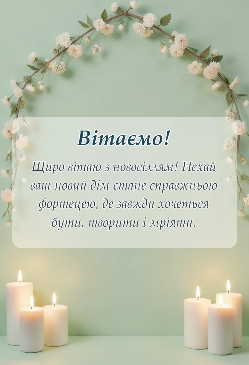 унікальна листівка - привітання з покупкою квартири
