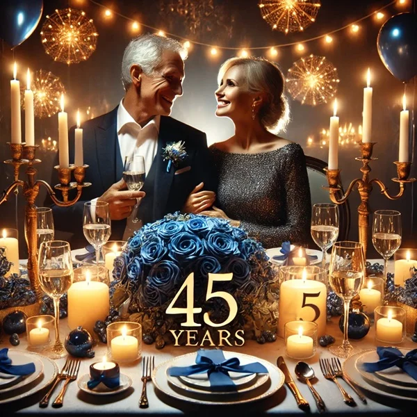 Святковий вечір для пари на 45-річній ювілей весілля