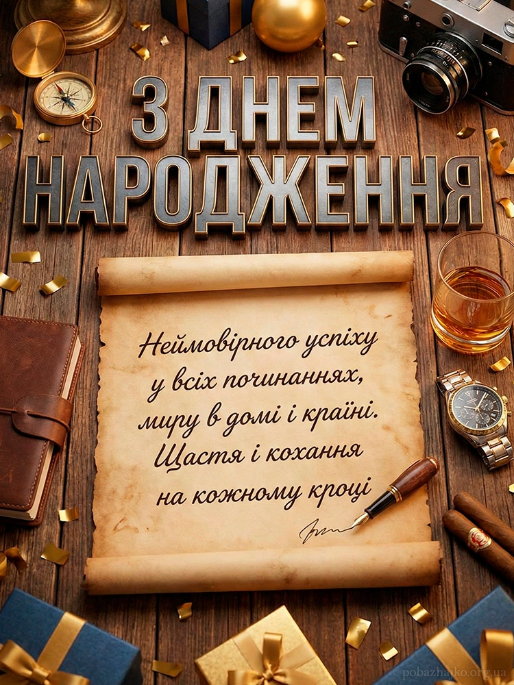 Привітання з днем народження на українській мові