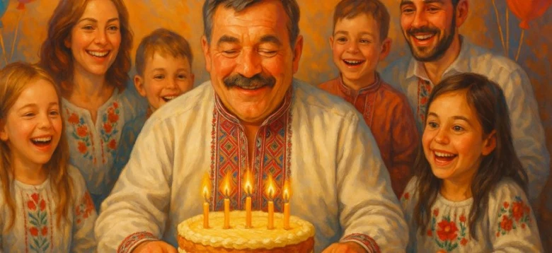 Свято з тортам для дядька серед родини