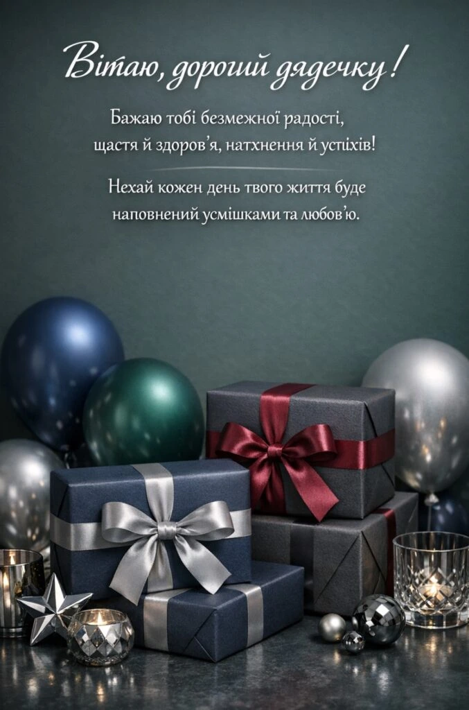 Привітання з ювілеєм дядькові: подарунки, кульки та побажання
